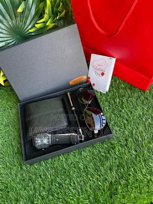 Mens Valentines Gift Set : Watch , Wallet , Sunglasses Pen