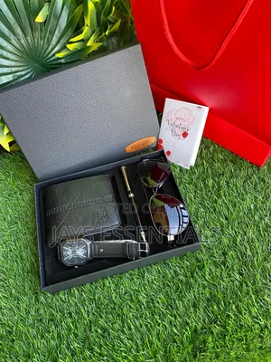 Mens Valentines Gift Set : Watch , Wallet , Sunglasses Pen