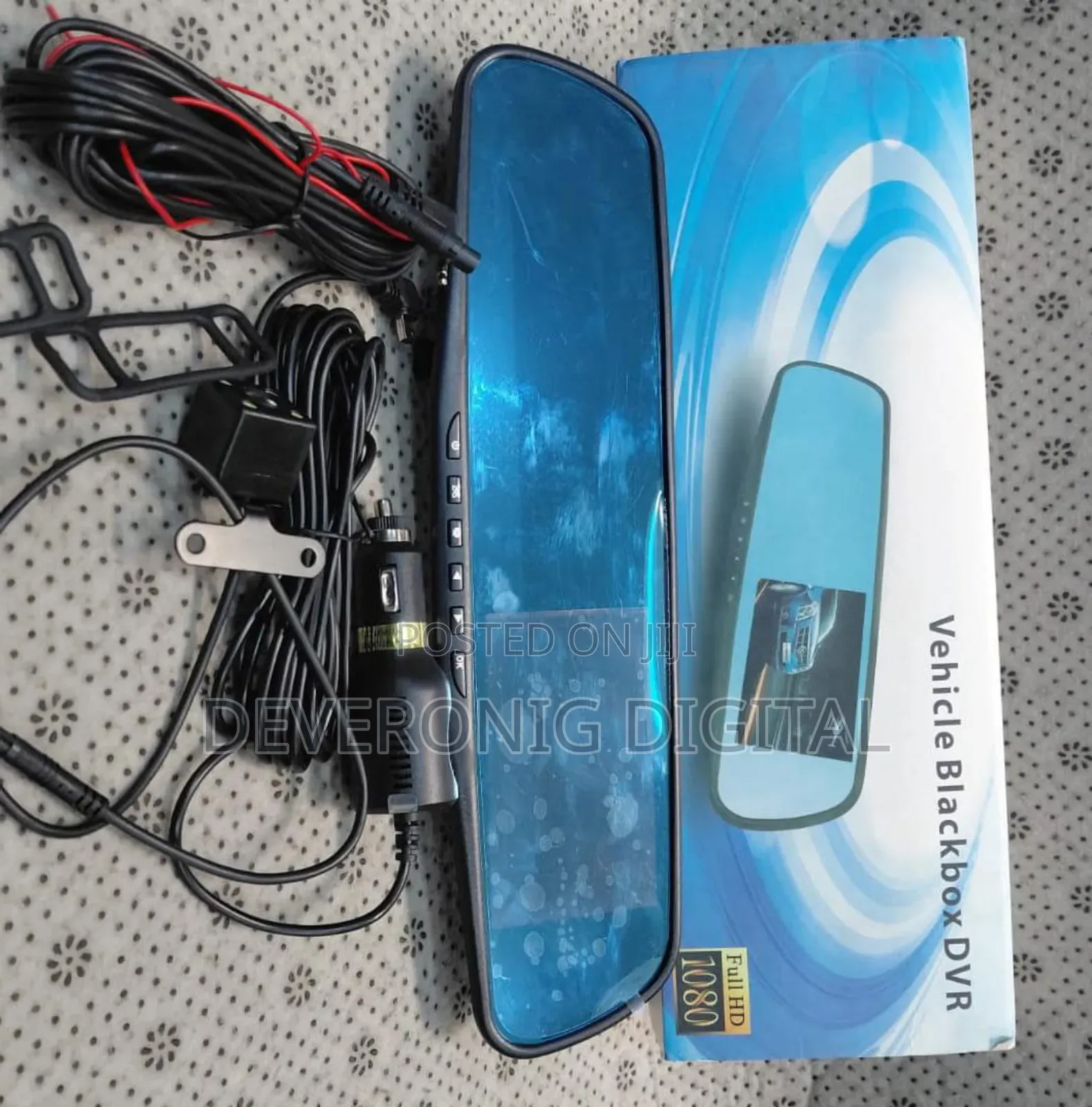 2-Lens Full Hd 1080p Rearview Mirror Dash Cam Front Rear Camera DVR