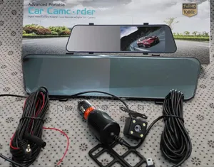 Touch Screen Rearview Mirror Dash Cam 2 Lens Dual Camera (Front Rear