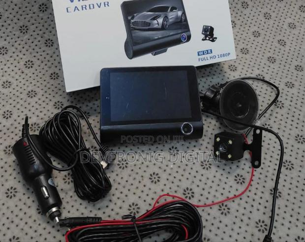 Full Hd 1080p 3-Lens Car DVR Dash Camera Front + Inside + Rear - main view