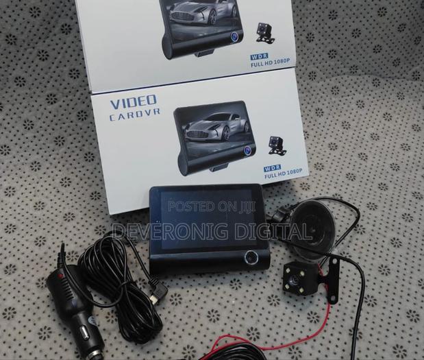 Full Hd 1080p 3-Lens Car DVR Dash Camera Front + Inside + Rear - thumbnail 2