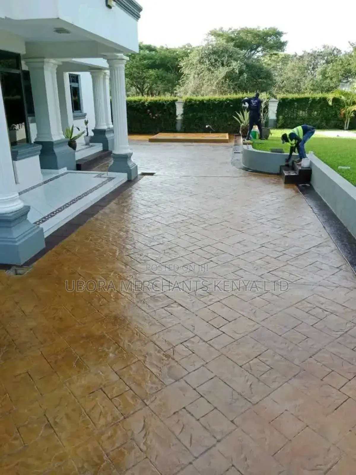 Stamped Polished Concrete for Verandahs