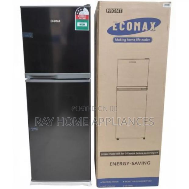138litres Ecomax Dark Silver Doubledoor Refrigerator Free Fridge Guard