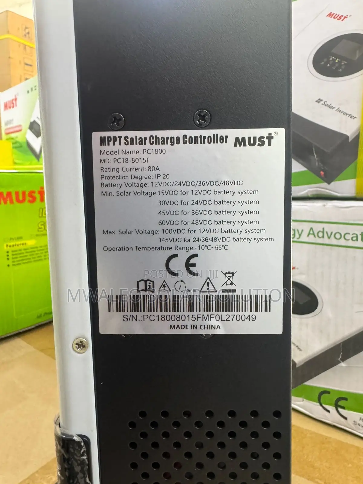 80a MPPT Must Solar Charge Controller