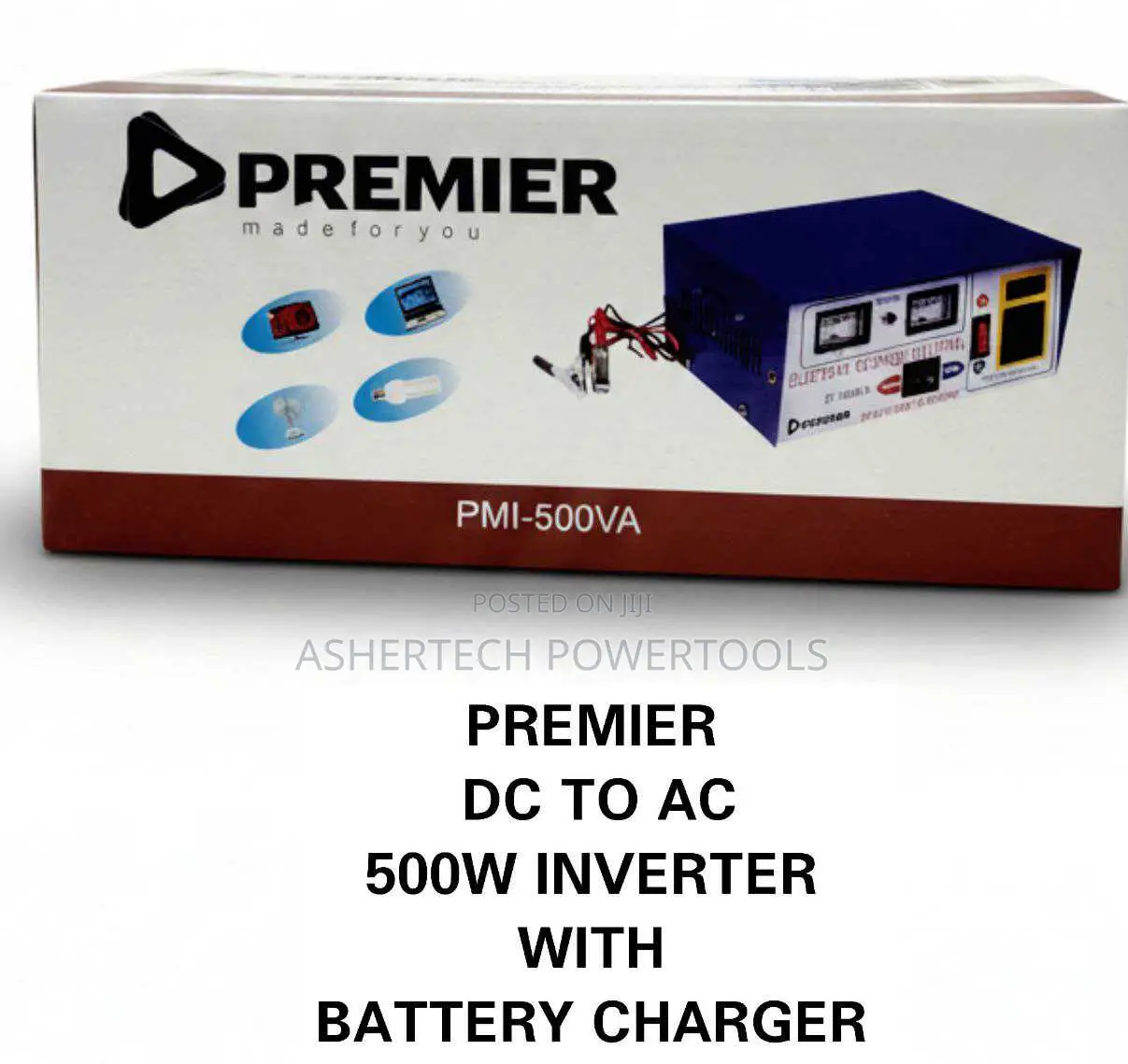 Premier Pmi-500va 500w Ac/Dc Inverter With a Built-in Battery Charger