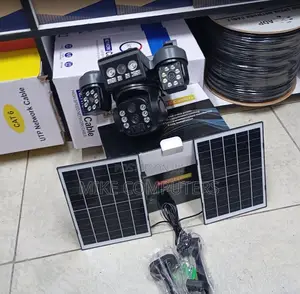 V380 Pro 4g 6mp 3 Lens Dual Solar Panel 10x Solar CCTV Network Camera