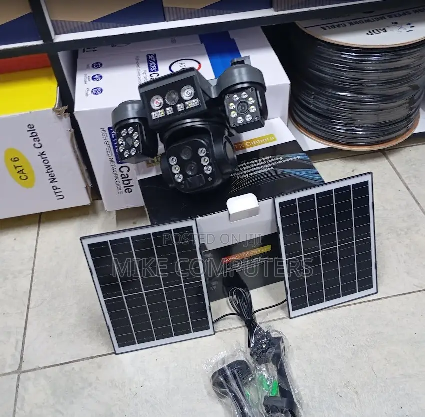 V380 Pro 4g 6mp 3 Lens Dual Solar Panel 10x Solar CCTV Network Camera