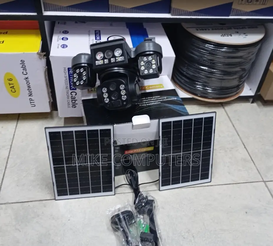 V380 Pro Hd PTZ True 3 Lens Outdoor Solar Camera 6mp Wifi Network
