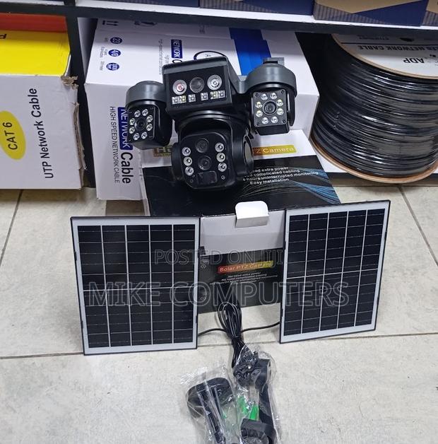 3-Lens 4g CCTV Camera Solar CCTV - main view