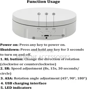 Electric Rotating Turntable 3in1 Display Stand 360 Degree Remote With