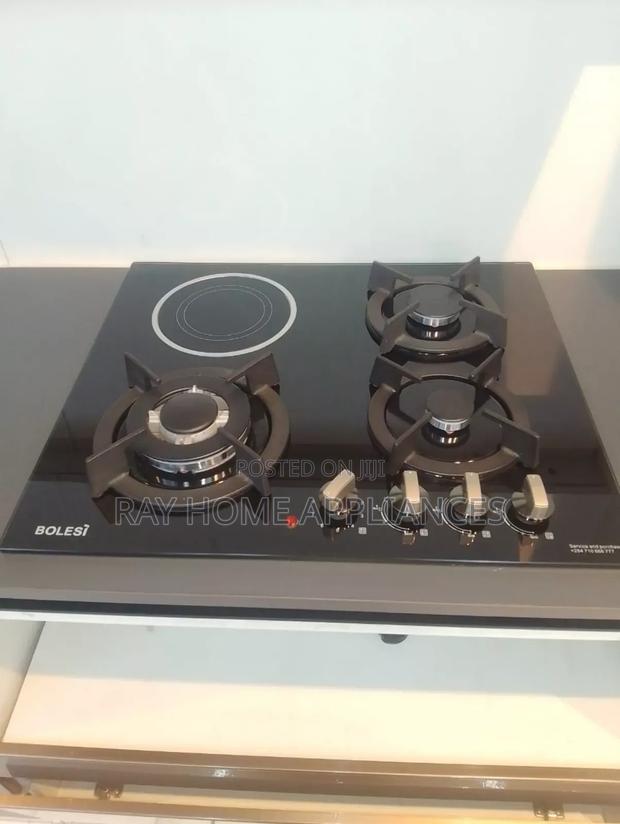60cmbolesi Hob 3g+1i.Electric With Gassensor Wokburner Inbuilt Gashod - main view