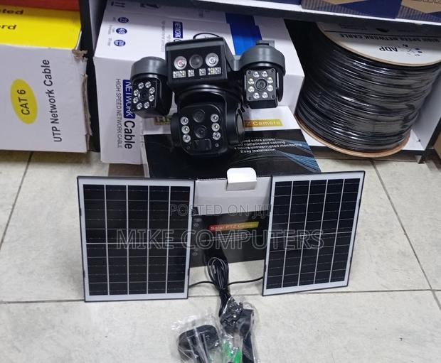 Triple Lens 355° Rotating Solar 4g Camera - main view