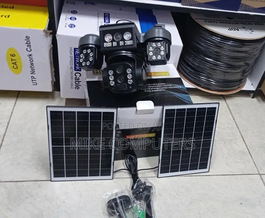 Triple Lens 355° Rotating Solar 4g Camera
