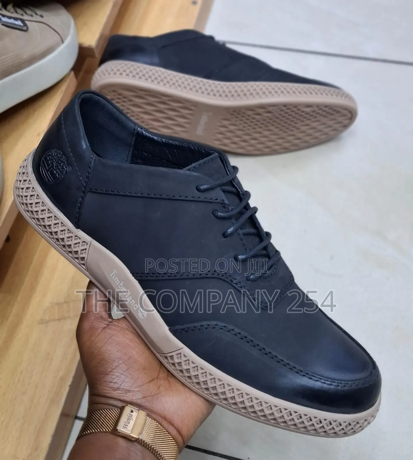 Quality Leather Men Leather Timberland Laced Shoes
