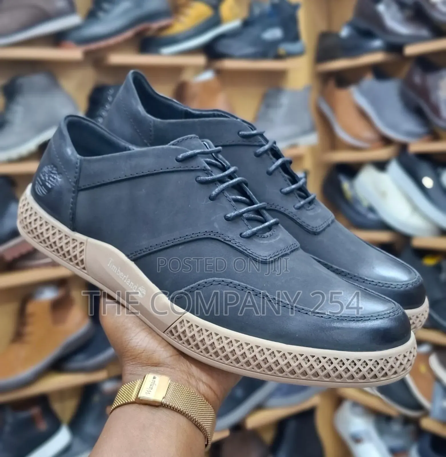Quality Leather Men Leather Timberland Laced Shoes