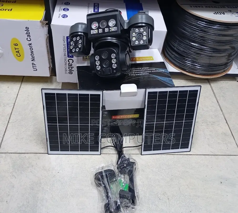 Solar 3-Screen Triple Lens Cam– App-Controlled Lenses + Motion Alerts