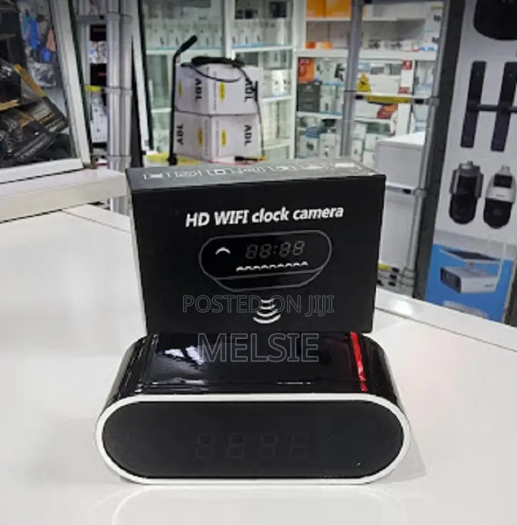 Table Clock Wifi Camera 1080p Hd Video Resolution