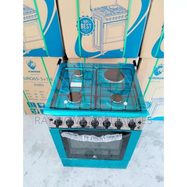 60*65cm Euroken 3g+1e Standing Cooker With Electric Double Heater