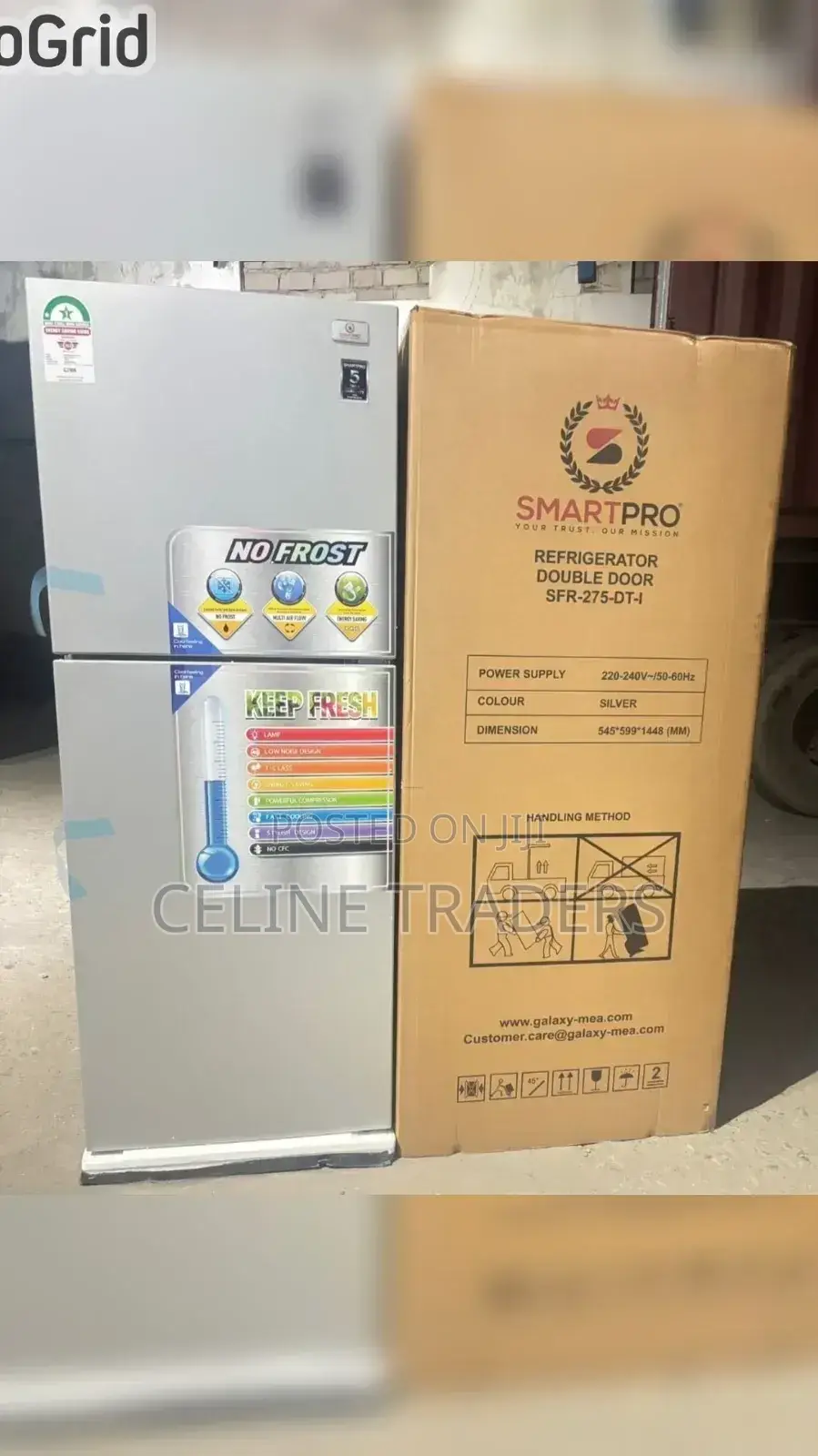 Smartpro SFR-275-Dt-I Double-Door Refrigerator 225 Litres