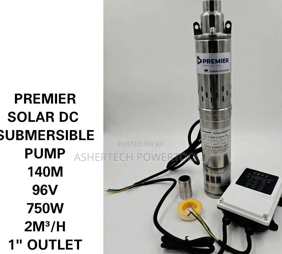 Premier Solar Dc Submersible Pump 140m 750w