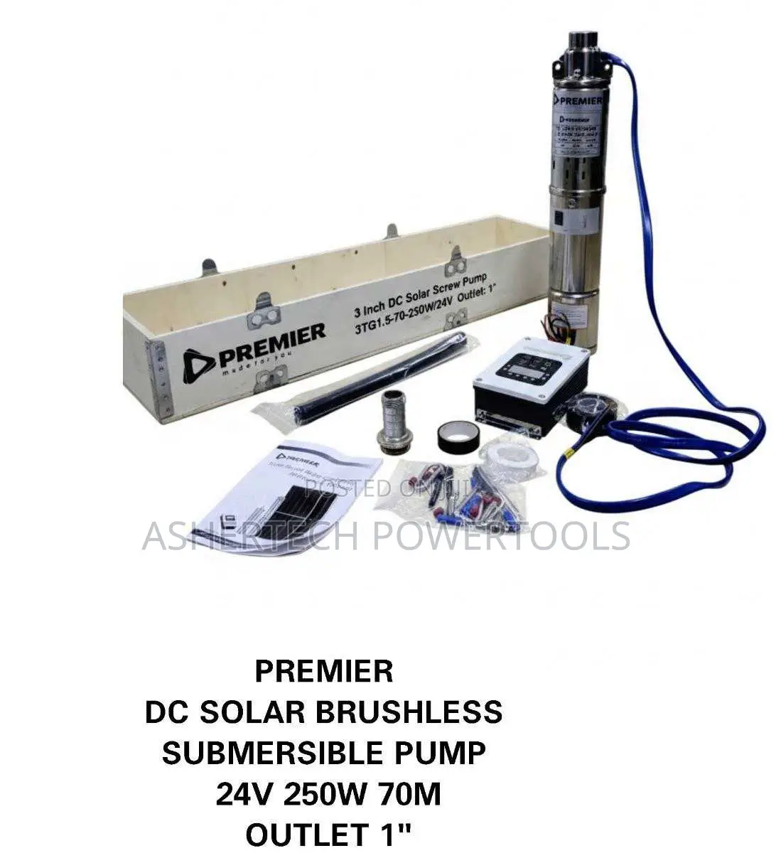 Premier Dc Solar Brushless Submersible Pump 250w 70m