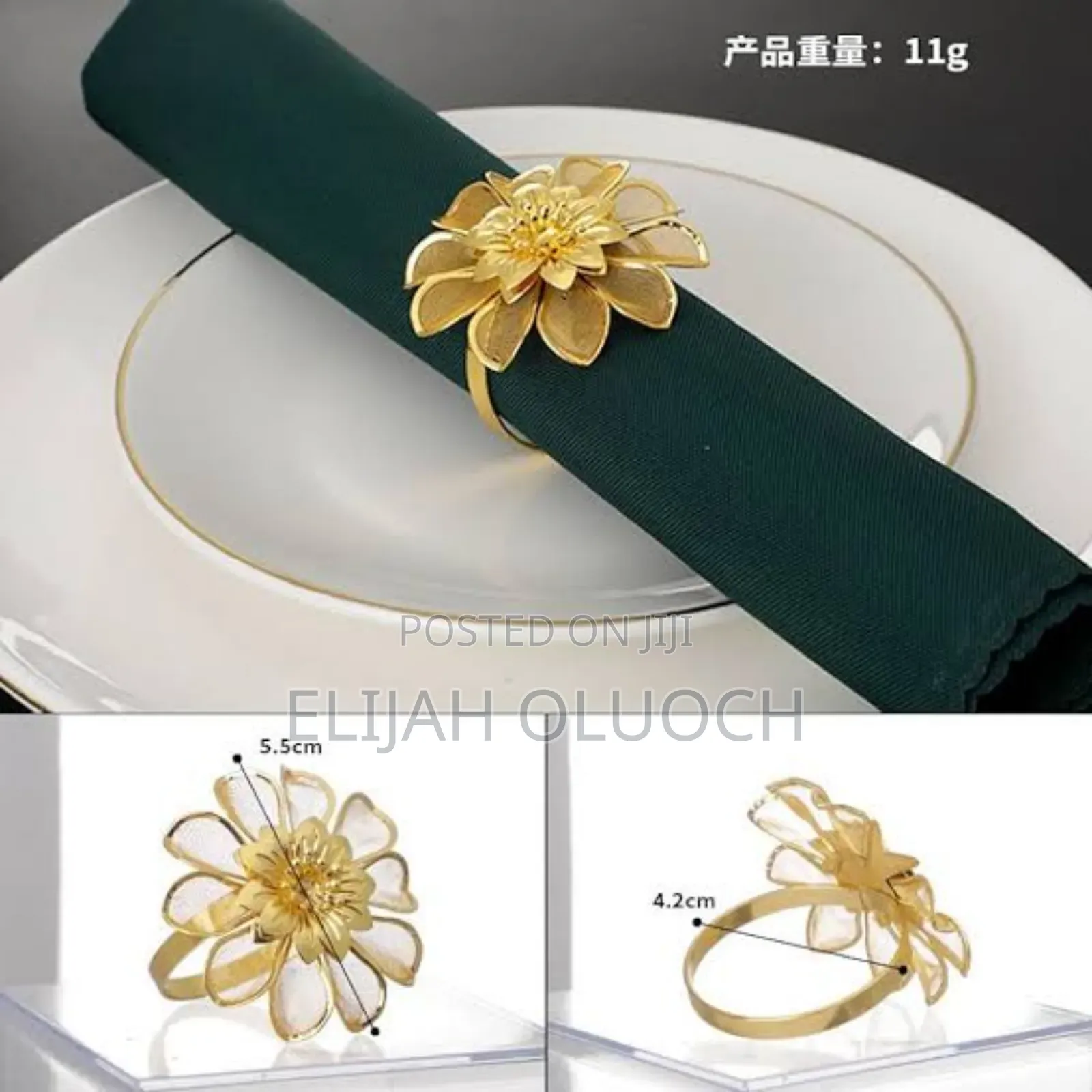 Napkin Golden or Silver Rings Now Available