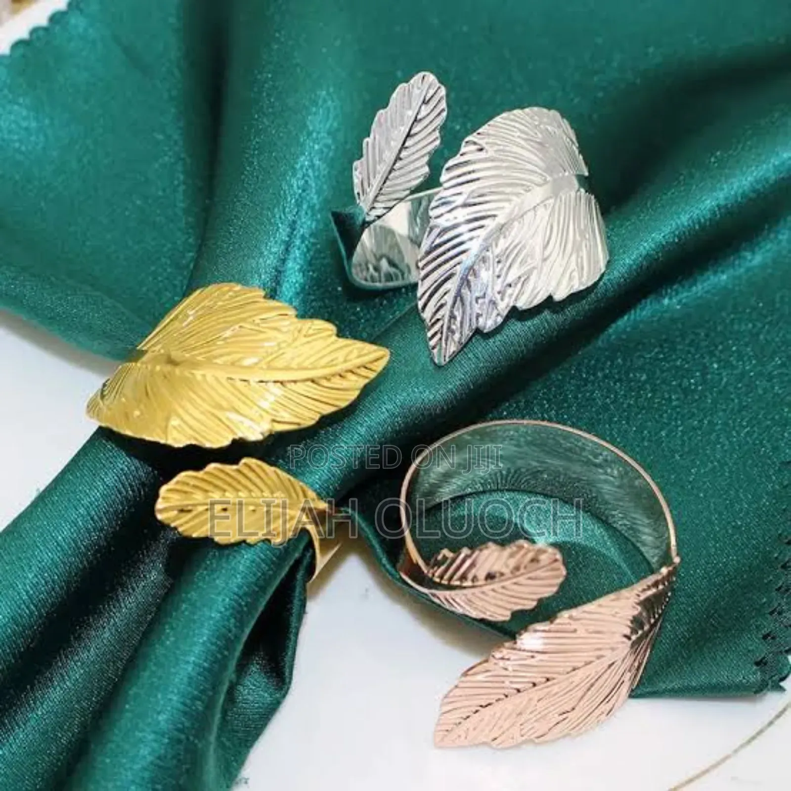 Napkin Golden or Silver Rings Now Available