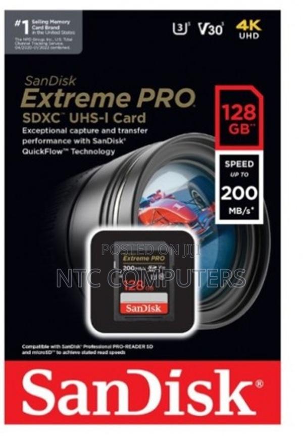 Sandisk 128gb Extreme Pro Uhs-I SDXC Memory Card (Class 10)