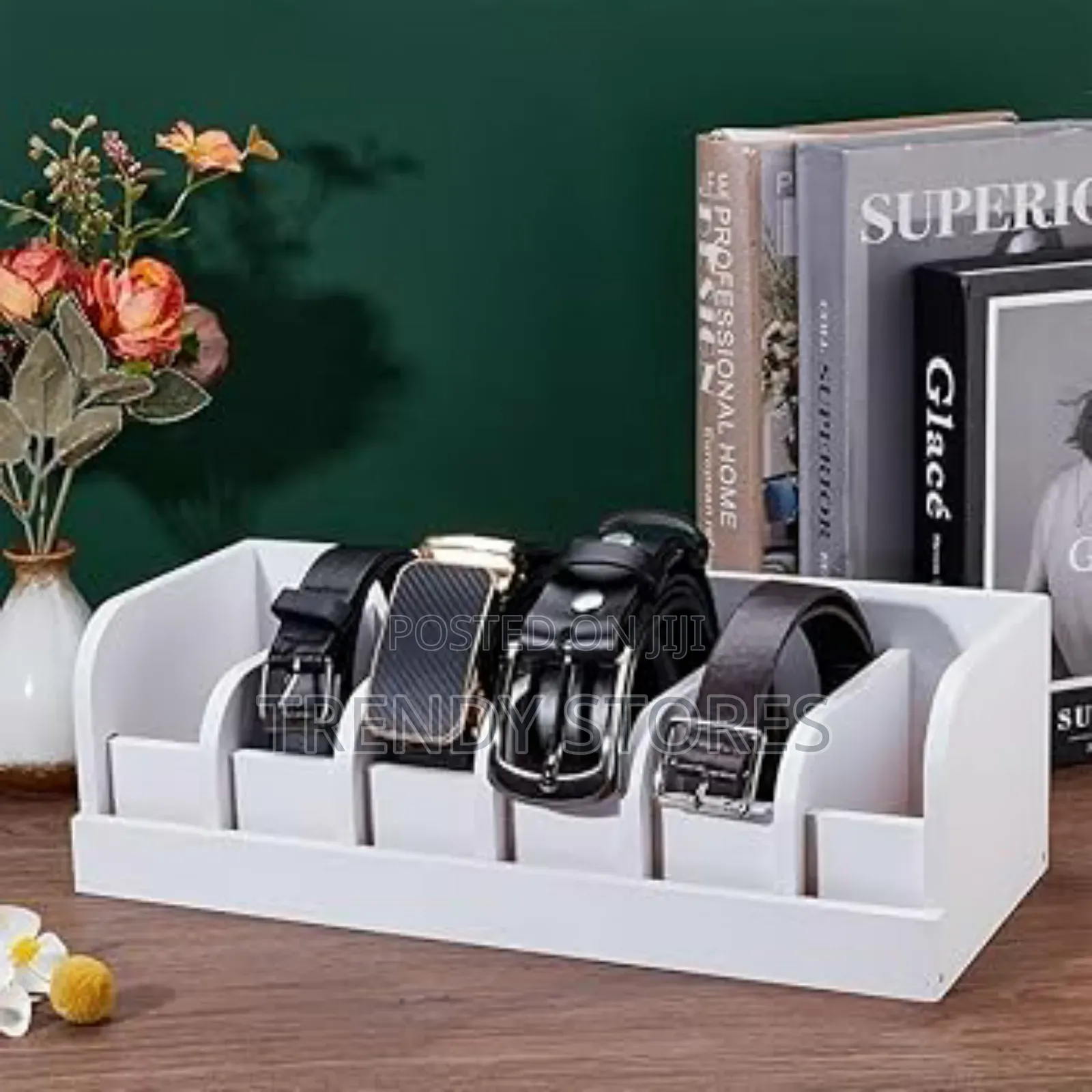 Bamboo Belt Organizer