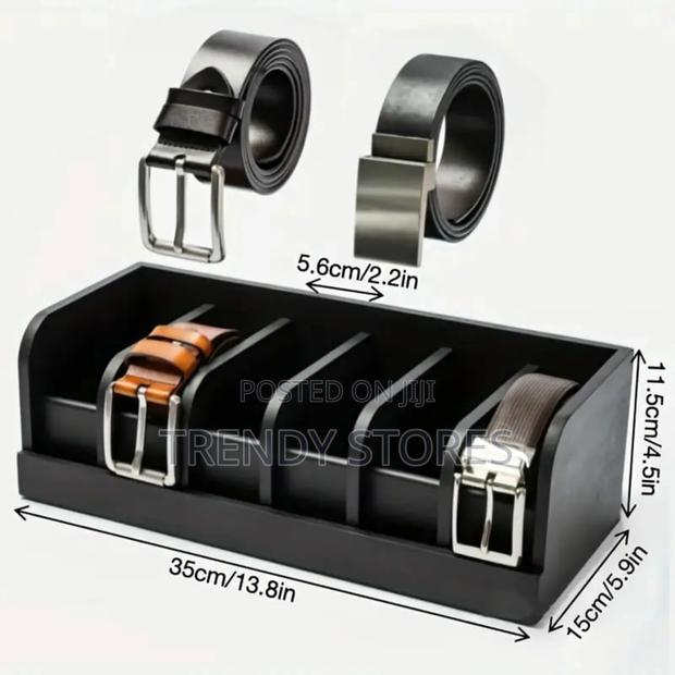 Bamboo Belt Organizer