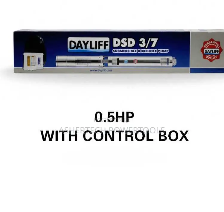 Dayliff DSD 3/7 Submersible Borehole Pump With a Control Box 0.5hp