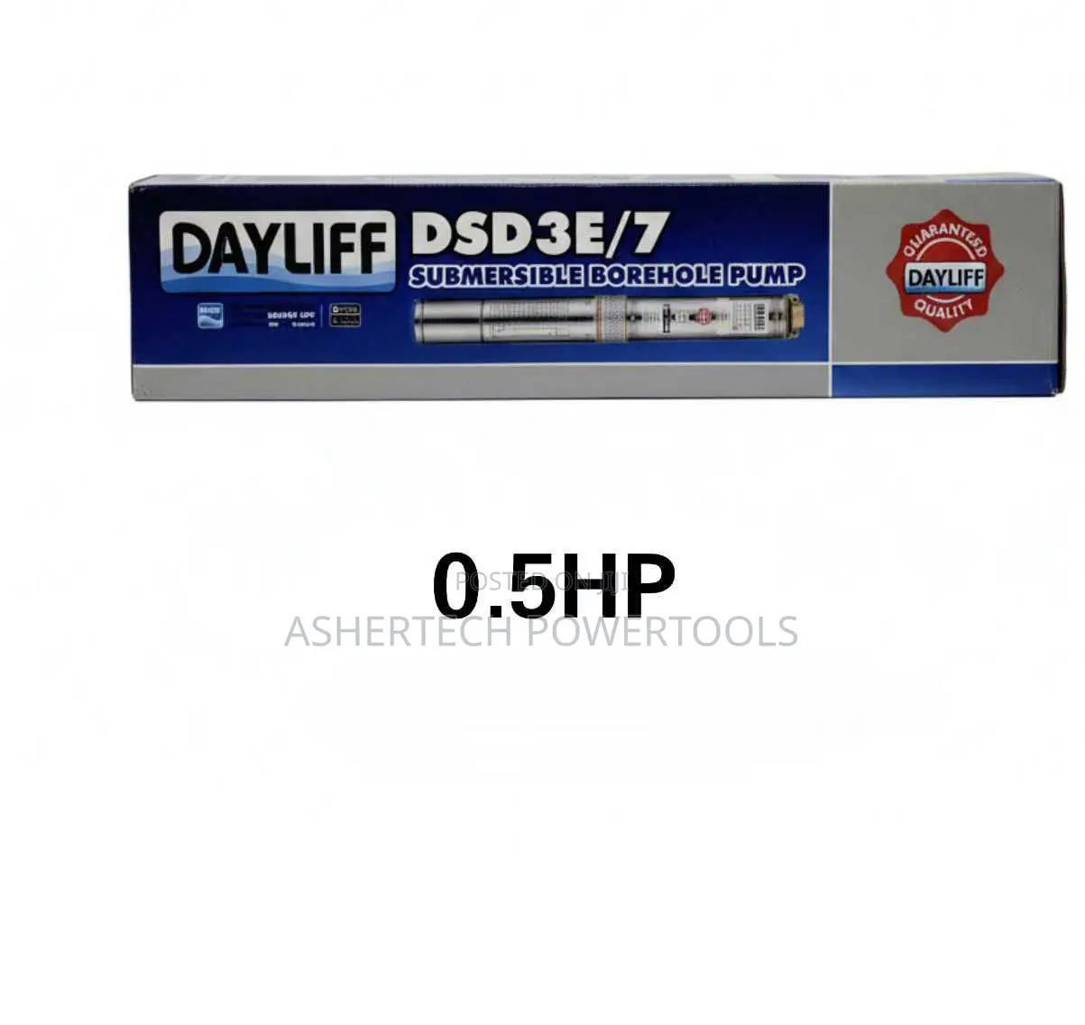 Dayliff DSD 3/7 0.5hp Submersible Borehole Pump