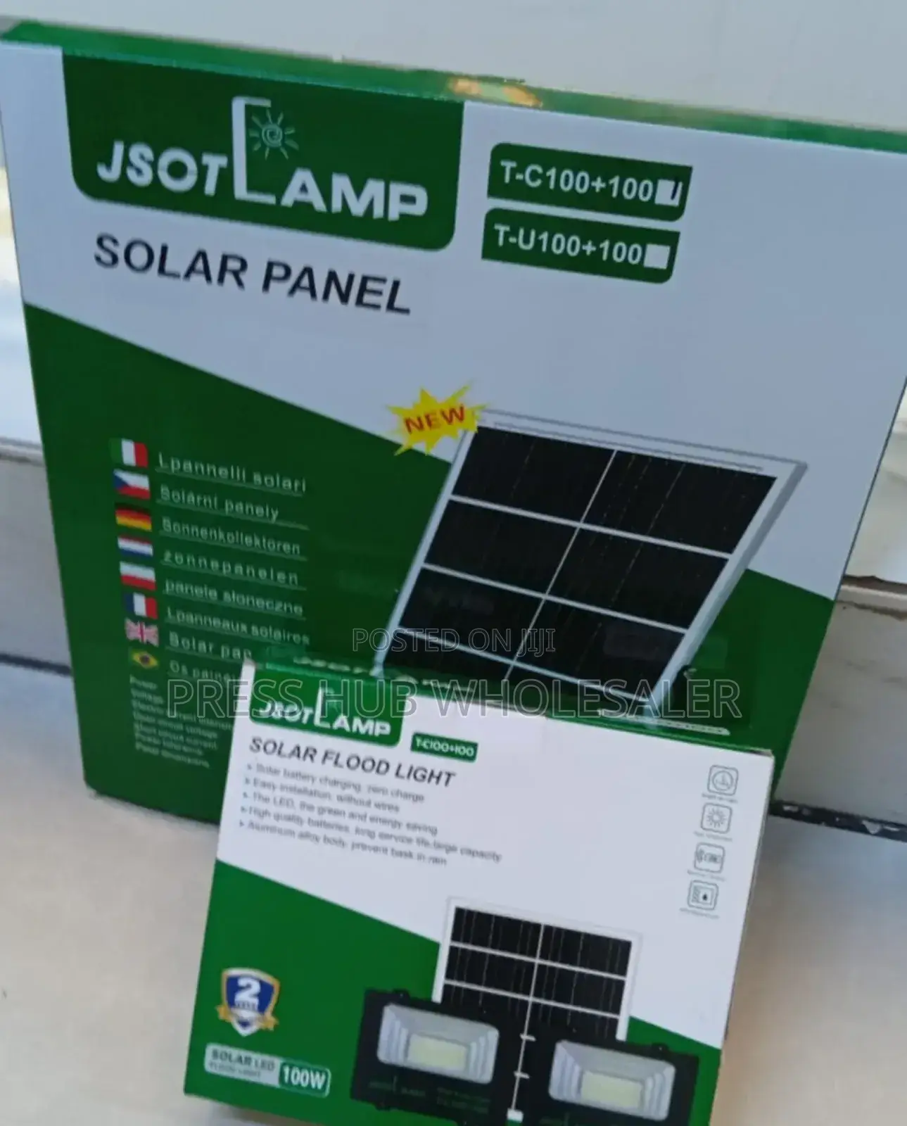 Jsot 200w Dual-Head Solar Floodligh 