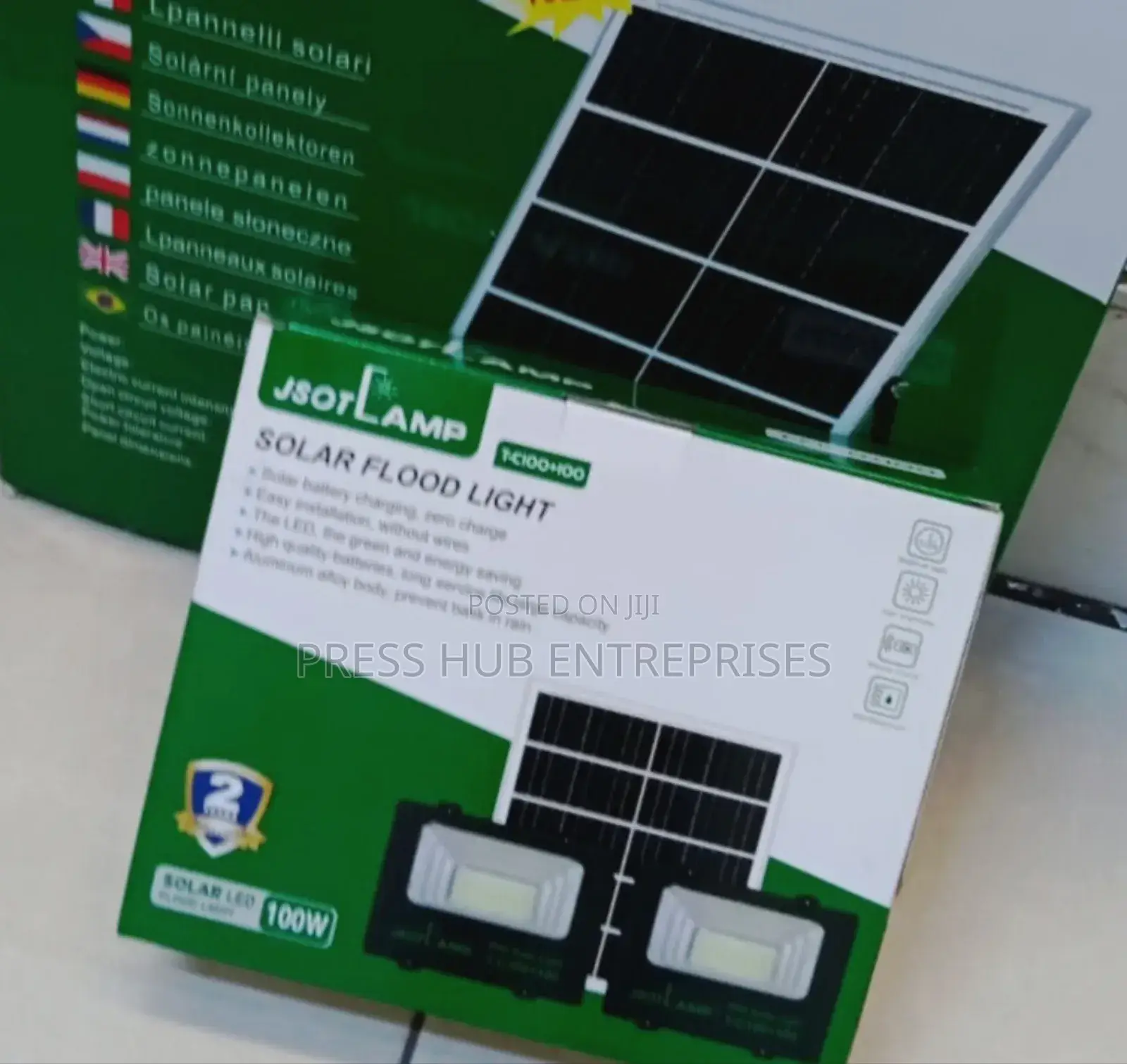 Jsot 200w Dual-Head Solar Floodlight,: 