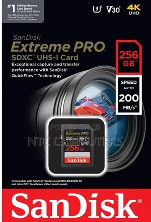 Sandisk 256gb Extreme Pro Uhs-Ii SDXC Memory Card 300mbps