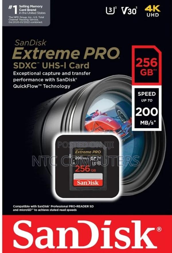 Sandisk 256gb Extreme Pro Uhs-Ii SDXC Memory Card 300mbps