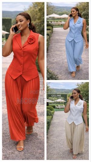 Soft Pleats Bold Elegance 2pc Set👌 - thumbnail 2