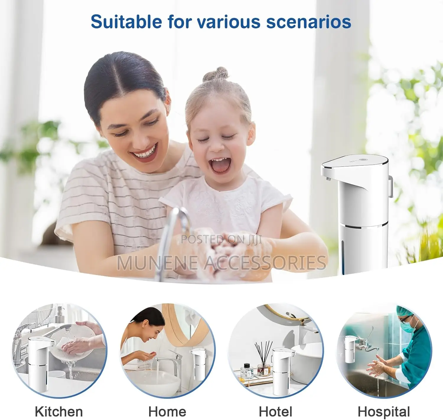 Automatic Touchless Foaming Hand Soap Dispenser 350ml Usb Rechargeable