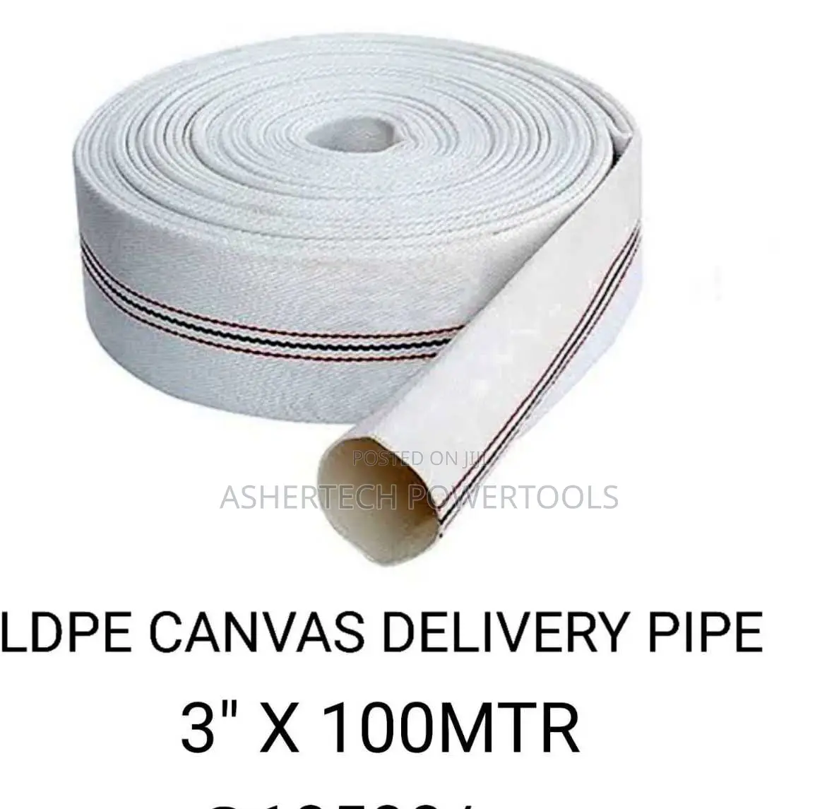 Ldpe Canvas Delivery Pipe 3" by 100m
