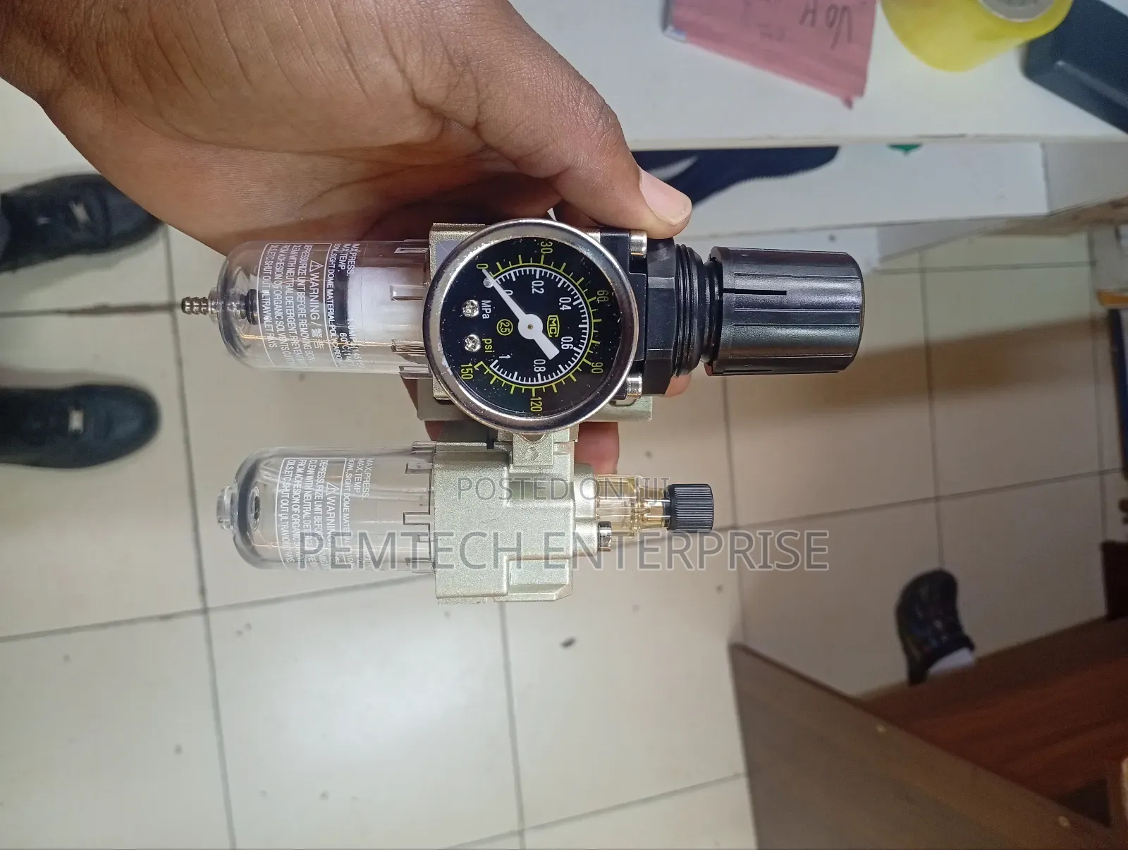 150psi Air Pressure Filter Regulator Compressor Oil Water Separator