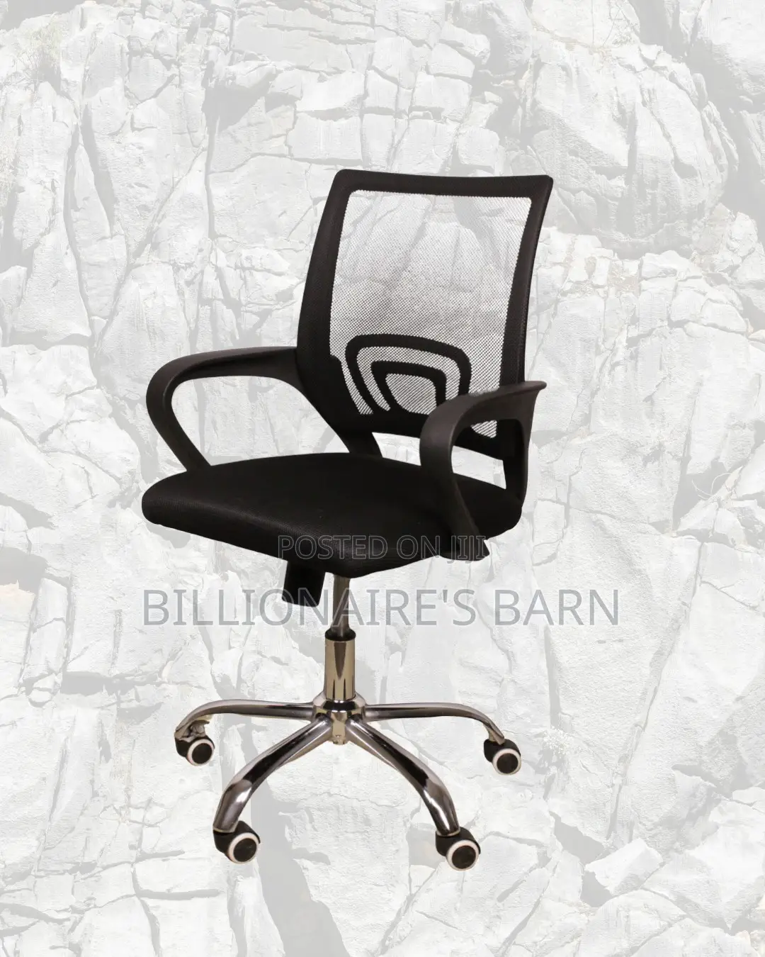 Black Compact Ergonomic Chair | Adjustable for Different Desk Heights