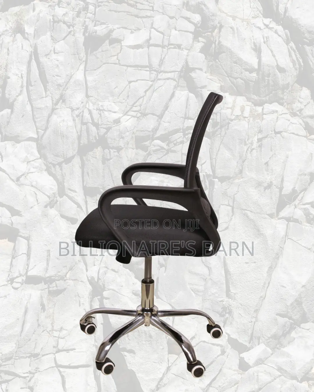 Black Compact Ergonomic Chair | Adjustable for Different Desk Heights