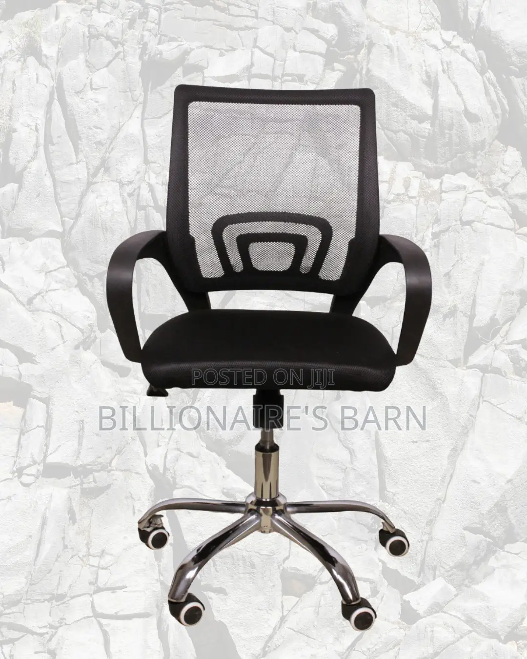 Black Compact Ergonomic Chair | Adjustable for Different Desk Heights