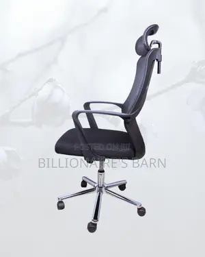 Black High-Back Mesh Chair | Adjustable for Different Desk Heights |