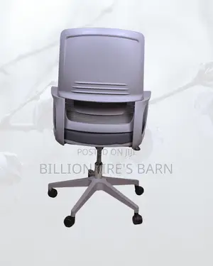 Grey Mid-Back Mesh Chair | Adjustable for Different Desk Heights |