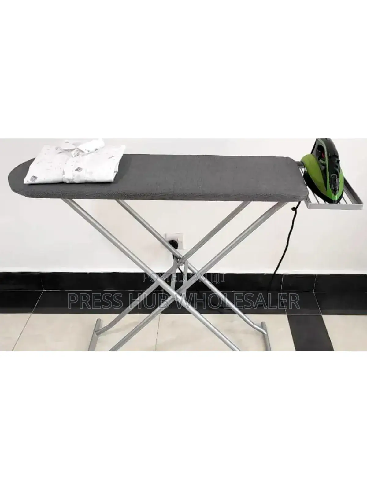 Metallic, Freestanding, and Foldable Ironing Board" 