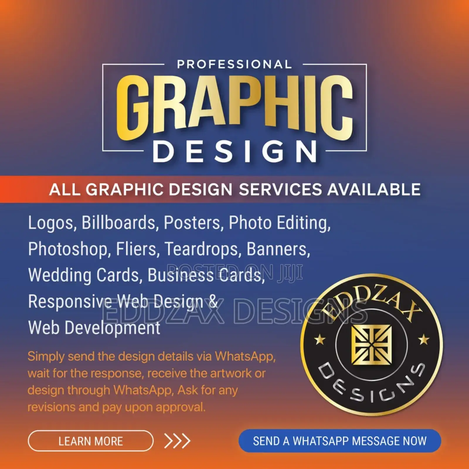 All Graphic Design Services - Letterheads, Billboards, Posters Etc.