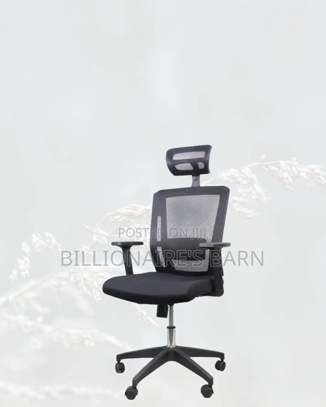 Black Ergonomic Mesh Chair | Adjustable for Different Desk Heights |