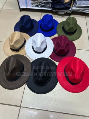Wide Brim Multicolored Fedora Hat - main view
